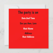 Invitation drôle de fête de divorce (Dos)