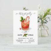 Invitation drôle de fête de Noël avec cocktail (Debout devant)