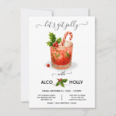 Invitation drôle de fête de Noël avec cocktail (Devant)