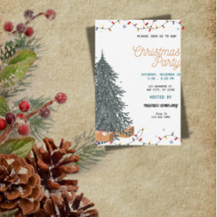 Invitation drôle de fête de Noël   Vacances ludiqu