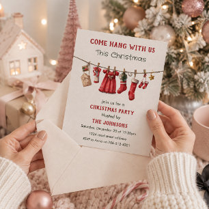 Invitation drôle de fête de Noël « Venez vous amus
