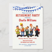 Invitation drôle de fête de retraite pour un collè (Devant)