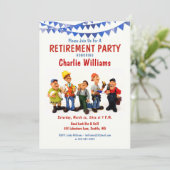 Invitation drôle de fête de retraite pour un collè (Debout devant)