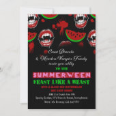 Invitation drôle de fête de Summerween Vampire (Devant)