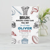 Invitation drôle de fête sportive pour amis (Debout devant)