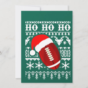 Invitation Drôle de garçon de maillot de Noël moche de footba