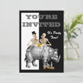 Invitation Drôle de gothique steampunk (Debout devant)