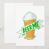 Invitation drôle de jour de la saint patrick bière à moi (Devant / Derrière)