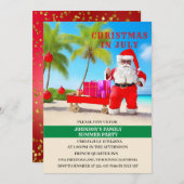 Invitation Drôle de Noël en juillet Fête d'été (Devant / Derrière)