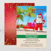 Invitation Drôle de Noël en Juillet Party d'été (Devant / Derrière)