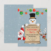 Invitation drôle de Noël pour la fête de Noël (Devant / Derrière)