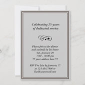 Invitation drôle de partie de retraite de carlin (Dos)