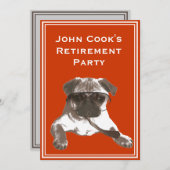 Invitation drôle de partie de retraite de carlin (Devant / Derrière)