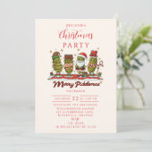 Invitation Drôle de Picklemas de Noël joyeux (Debout devant)