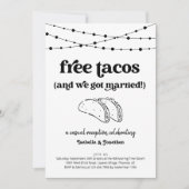 Invitation drôle de réception avec tacos gratuits (Devant)