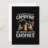 Invitation Drôle de repaire de gnome de camping avec mes gnom (Devant / Derrière)