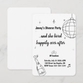 Invitation drôle de réponse pour une fête de divor (Devant / Derrière)