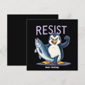 Invitation Drôle de résister à la protestation des pingouins (Devant / Derrière)