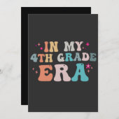 Invitation Drôle de retour à l'école à l'époque de ma 4e anné (Devant / Derrière)