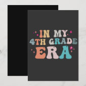 Invitation Drôle de retour à l'école à mon époque de 4e année (Devant / Derrière)