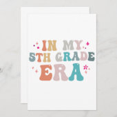 Invitation Drôle de retour à l'école à mon époque de 5e année (Devant / Derrière)