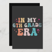 Invitation Drôle de retour à l'école à mon époque de 6e année (Devant / Derrière)