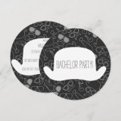 Invitation drôle de soirée entre potes hipster ava (Devant / Derrière)