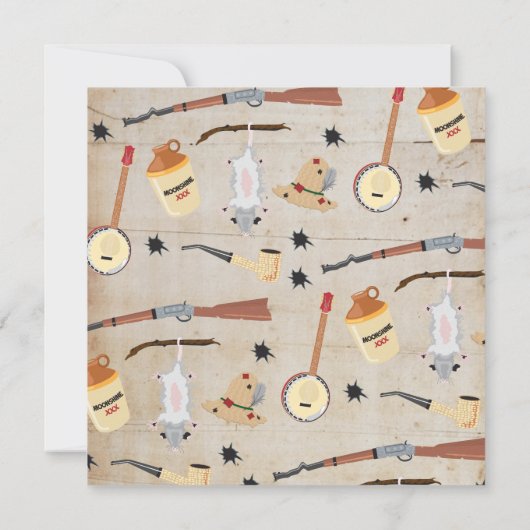 Invitation drôle de soirée péquenaud (Dos)