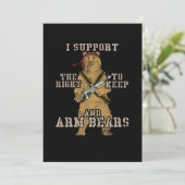 Invitation Drôle de soutenir le droit des ours à bras (Debout devant)