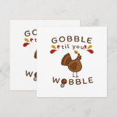 Invitation Drôle de Thanksgiving - GLouglouter JUSQU'À VOUS É (Devant / Derrière)