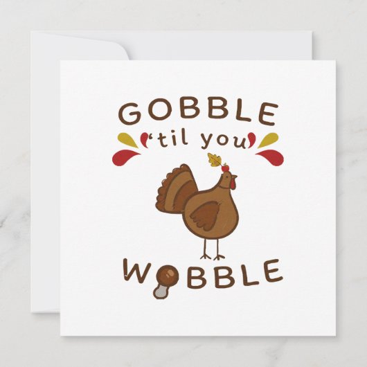 Invitation Drôle de Thanksgiving - GLouglouter JUSQU'À VOUS É (Dos)