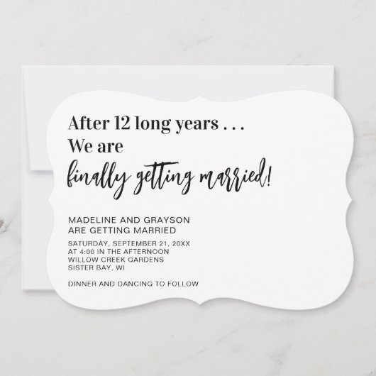 Invitation Drôle Décontracté Se marier Mariage (Devant)