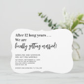 Invitation Drôle Décontracté Se marier Mariage (Debout devant)