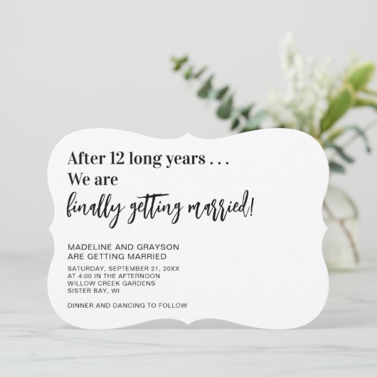 Invitation Drôle Décontracté Se marier Mariage (Debout devant)