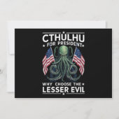 Invitation Drôle d'élection 2024 Cthulhu pour président (Devant)