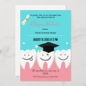 Invitation Drôle Dentaire Dentil Graduation (Devant / Derrière)