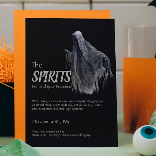 Invitation Drôle Déplaisant d'horreur gothique Halloween Cost