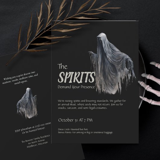 Invitation Drôle Déplaisant d'horreur gothique Halloween Cost