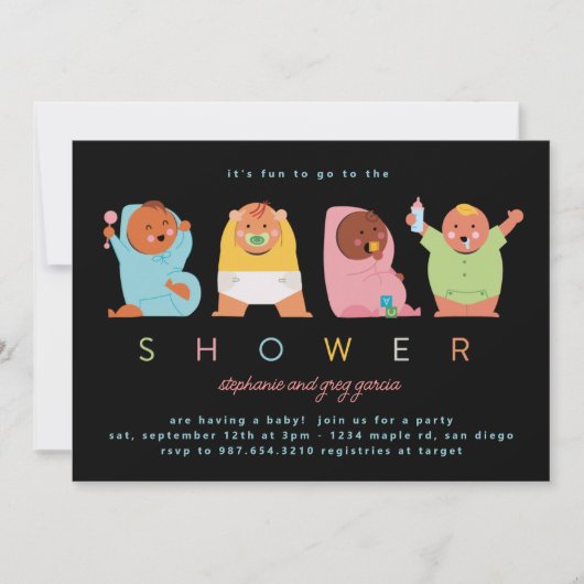 Invitation Drôle Derpy Babies (Devant)