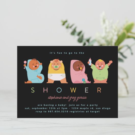 Invitation Drôle Derpy Babies (Debout devant)