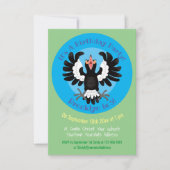 Invitation Drôle dessin animé de Magpie australienne (Devant)