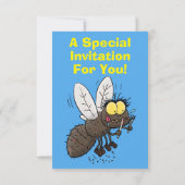 Invitation Drôle dessin animé d'insecte de la mouche à cheval (Dos)