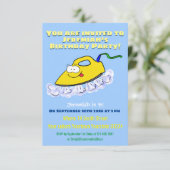 Invitation Drôle dessin animé linge de fer (Debout devant)