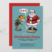 Invitation Drôle dessin de Noël (Devant / Derrière)