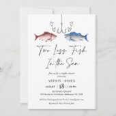 Invitation Drôle Deux Poissons Moins Dans La Mer Couples Mari (Devant)