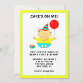 Invitation drôle d'invitation à la fête du premier anniversai (Devant)