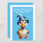 Invitation drôle d'invitation d'anniversaire │ age est juste (Devant / Derrière)