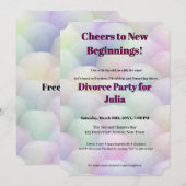 Invitation Drôle Divorce Liberté encourage à de nouveaux débu (Devant / Derrière)