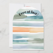 Invitation Drôle Divorce Liberté encourage à de nouveaux débu (Dos)