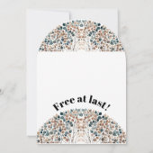 Invitation Drôle Divorce Liberté encourage à de nouveaux débu (Dos)